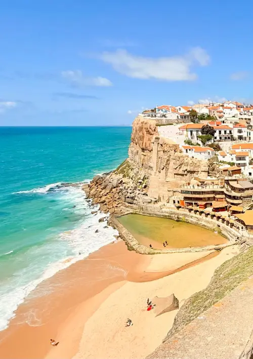 Azenhas do Mar coastal village with cliffside houses and ocean views in Portugal